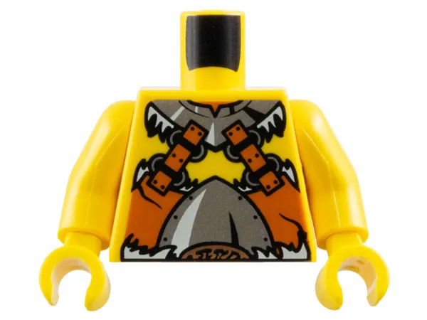 Torso Viking Barbarian Armor Pattern / Yellow Arms / Yellow Hands