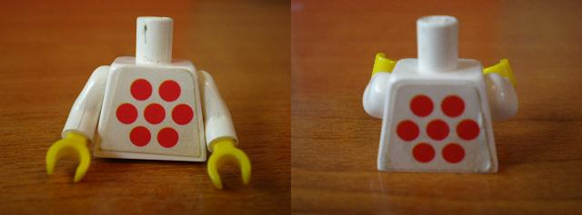 Torso Idea Book 6000 Mary with 7 Red Dots Pattern (Sticker) / White Arms / Yellow Hands