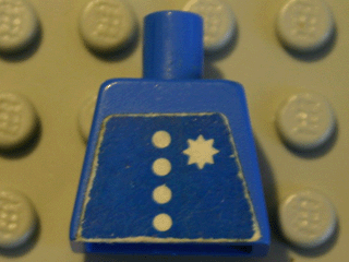 Torso Town 4 Buttons and Star Coast Guard Pattern (Sticker)