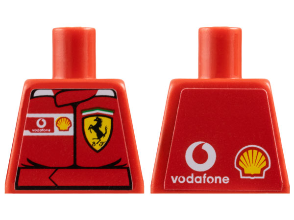 Torso Racers Ferrari Front, Vodafone Back (Stickers) without Driver Name Pattern