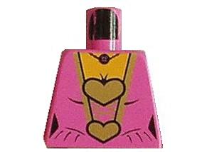 Torso Female Bodice with Two Gold Hearts, Necklace Pattern