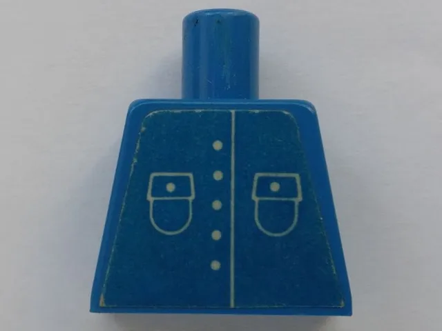 Torso Town Shirt with 5 Buttons and 2 Pockets and No Collar Pattern (Sticker)