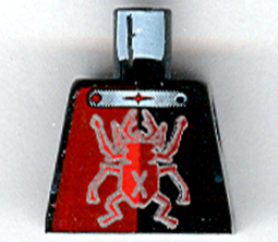 Torso Alpha Team Minion Scarab with Silver Outline and 'X' Pattern