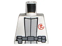 Torso Exo-Force with Red Symbol, Light Bluish Gray Undershirt and Dark Bluish Gray Belt Pattern