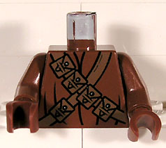 Torso SW Jawa Pattern / Reddish Brown Arms / Reddish Brown Hands