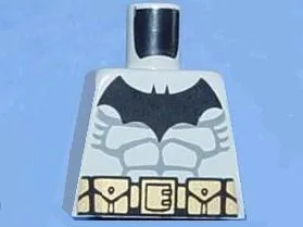 Torso Batman Logo with Muscles and Yellow Belt with Snaps Pattern