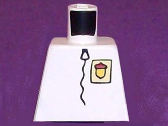 Torso SpongeBob with Yellow Acorn Badge Pattern