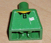 Torso Soccer Referee (Line) White Flag Pattern (Sticker)