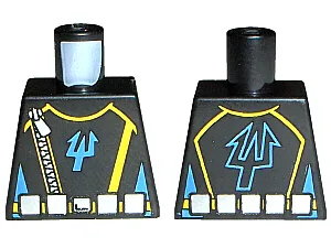 Torso Aquazone Aquaraiders II Trident, Silver Belt and Zipper Pattern
