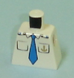 Torso Boat Anchor Logo, Blue Tie, Two Pockets Pattern