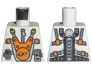 Torso Space Mars Mission Astronaut with Orange and Silver Pattern