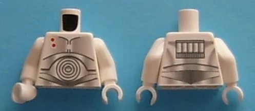 Torso SW K-3PO 2 Red Dots Pattern / White Arms / White Hands