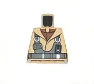 Torso SW Naboo Fighter Jacket with Reddish Brown Undershirt and Dark Bluish Gray Harness Pattern
