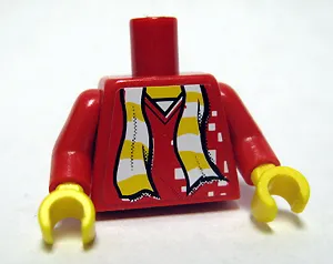 Torso Scarf Yellow Stripes Pattern (Sticker) / Red Arms / Yellow Hands