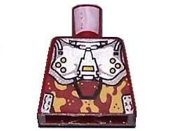 Torso Exo-Force Silver Body Armor with Light Orange Camouflage Pattern