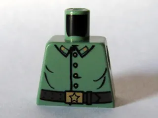 Torso Uniform with Four Buttons and Gold Buckle with Star Pattern