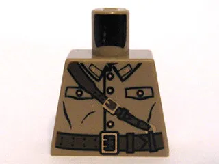 Torso Uniform with Buttons, Pockets, Belt, and Shoulder Strap Pattern