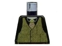 Torso Speed Racer Tweed Vest with Rep Striped Tie Pattern