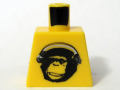 Torso Speed Racer Chimpanzee with Silver Headphones Pattern