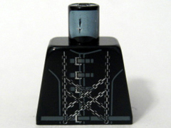 Torso Speed Racer Jacket with Dark Bluish Gray Buckles and Silver Chains Pattern