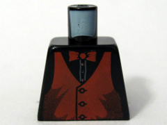 Torso Speed Racer Dark Orange Vest and Bow Tie Pattern