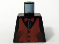 Torso Speed Racer Dark Orange Vest and Bow Tie Pattern