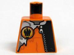 Torso Agents Villain with Zipper and Silver Inset Pattern