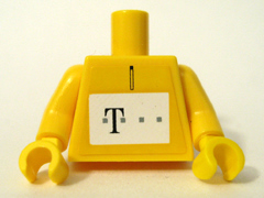 Torso German Telekom Yellow Pattern (Stickers) / Yellow Arms / Yellow Hands