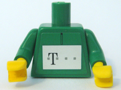 Torso German Telekom Green Pattern (Stickers) / Green Arms / Yellow Hands