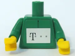 Torso German Telekom Green Pattern (Stickers) / Green Arms / Yellow Hands