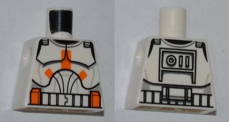 Torso SW Armor Clone Trooper with Orange Bars Pattern