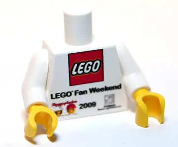 Torso LEGO Fan Weekend 2009 Pattern / White Arms / Yellow Hands