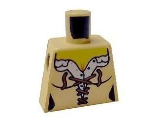 Torso Castle Fantasy Era Corset with Reddish Brown Laces, Female Neckline Pattern