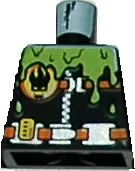 Torso Agents Villain Wetsuit with Zipper and Green Slime Pattern