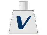 Torso with Dark Blue Capital Letter V (Vestas Logo) Pattern (Sticker)