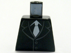 Torso Suit with 2 Buttons and White Tie Pattern