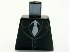 Torso Suit with 2 Buttons and White Tie Pattern