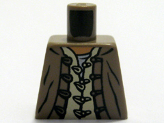 Torso Indiana Jones Jacket and Shirt with Buttons and Loops Pattern