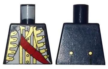 Torso Pirate Governor with Red Sash Pattern