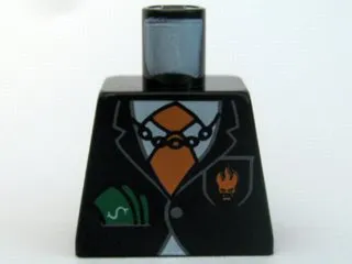 Torso Agents Villain Suit with Orange Tie and Cash in Pocket, Dollar Sign on Back Pattern