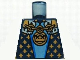 Torso Castle Fantasy Era with Gold Chain, Medallion and Gold Detail Pattern