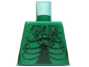 Torso Alien with Scales and Muscles Outline on Front and Back Pattern