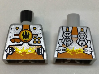 Torso Agents Villain Magma Silver Front Panel Pattern