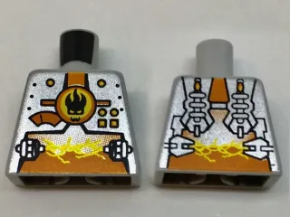 Torso Agents Villain Magma Silver Front Panel Pattern
