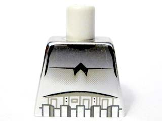 Torso SW Armor Stormtrooper Black Chest Marking with Line Pattern