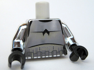 Torso SW Armor Stormtrooper Black Chest Marking with Line Pattern / Chrome Silver Arms / Black Hands