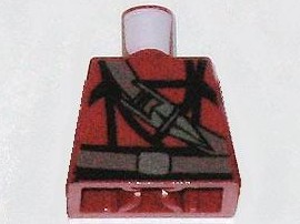 Torso Indiana Jones Dark Brown Belt and Sash with Ceremonial Katar / Knife / Dagger Pattern