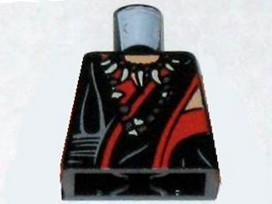 Torso Indiana Jones Robe with Red Trim and Ceremonial Necklace Pattern