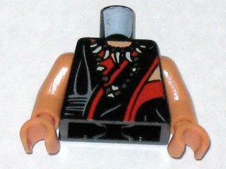 Torso Indiana Jones Robe with Red Trim and Ceremonial Necklace Pattern / Nougat Arms / Nougat Hands