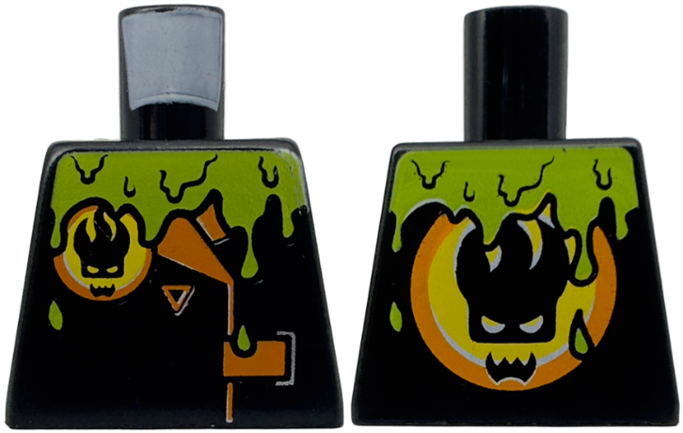 Torso Agents Villain Jacket with Orange Lapels and Buckle and Lime Slime Pattern